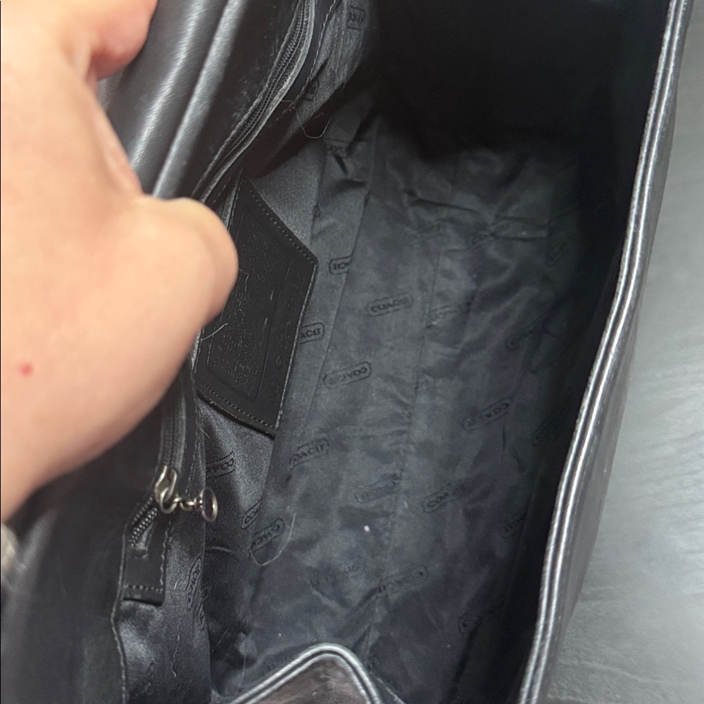 Coach Whitney Black Leather Satchel - Picture 11 of 13